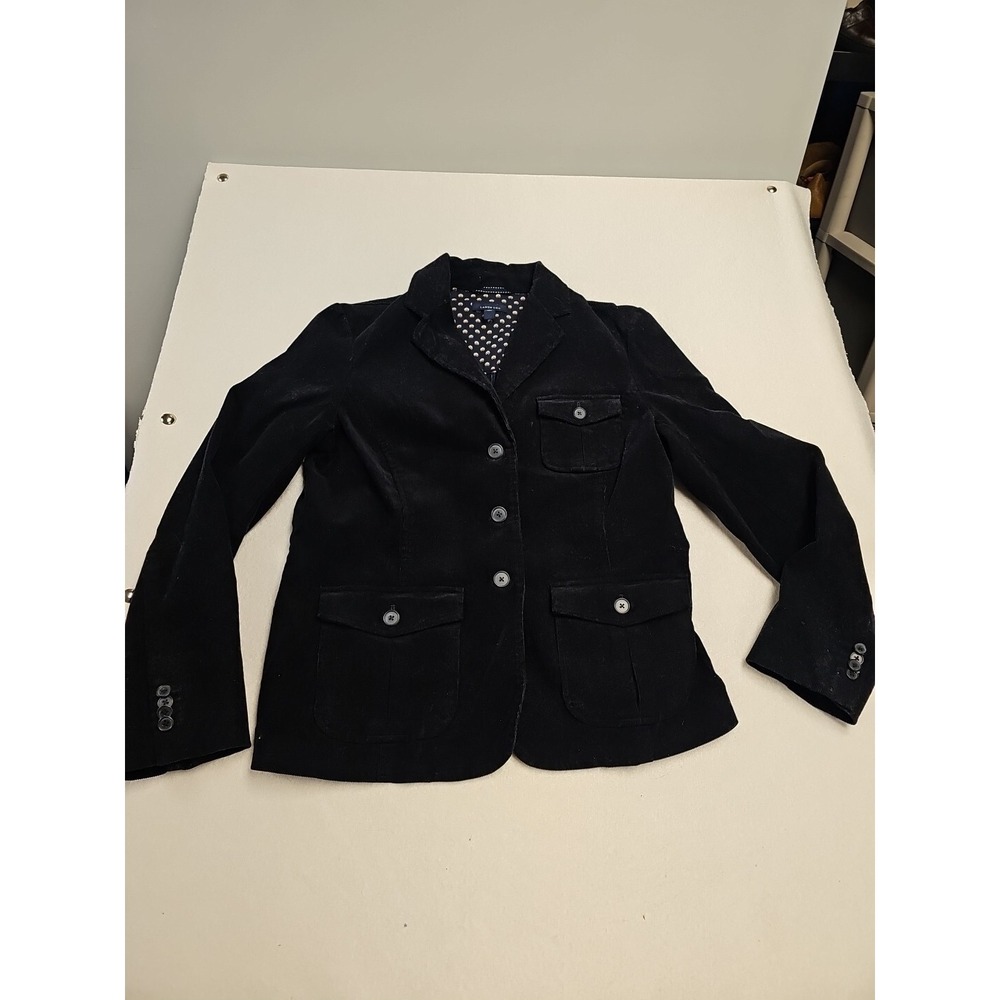 Lands' End Brown Corduroy Buttons Up Long Sleeve Jacket Women's 12